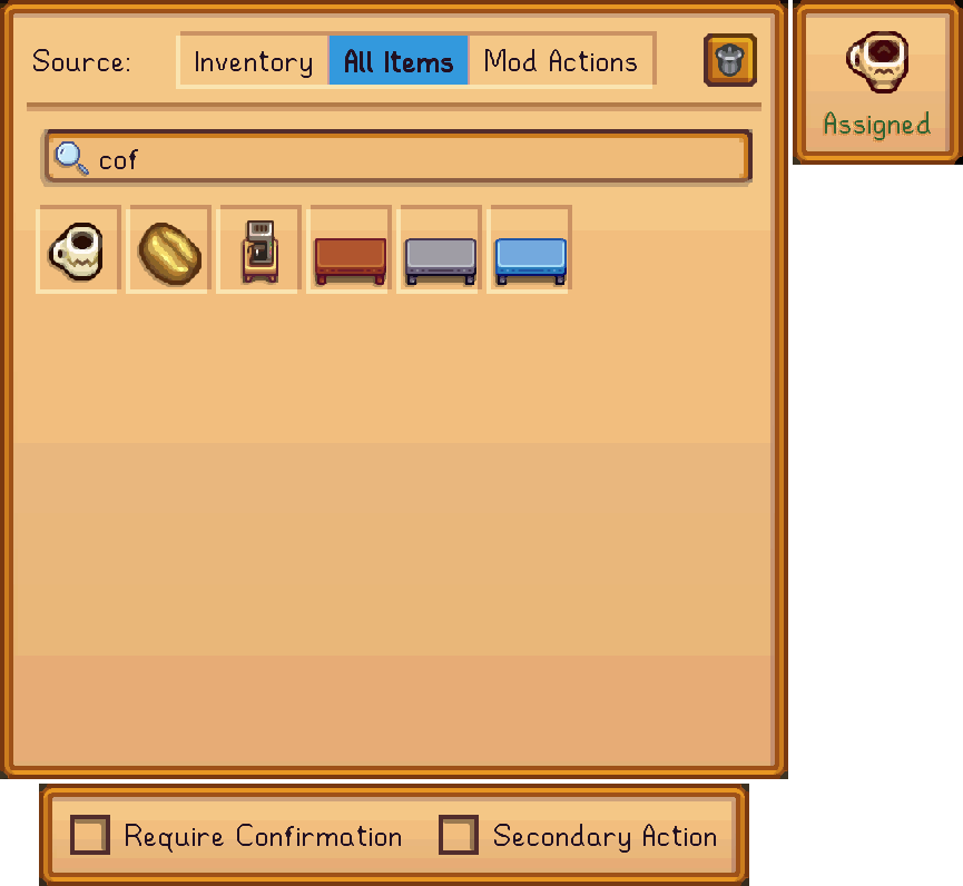 Quick slot editor