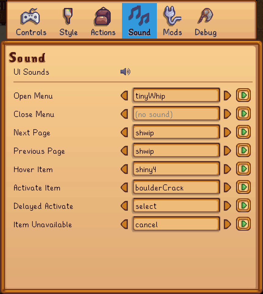 Sound Settings