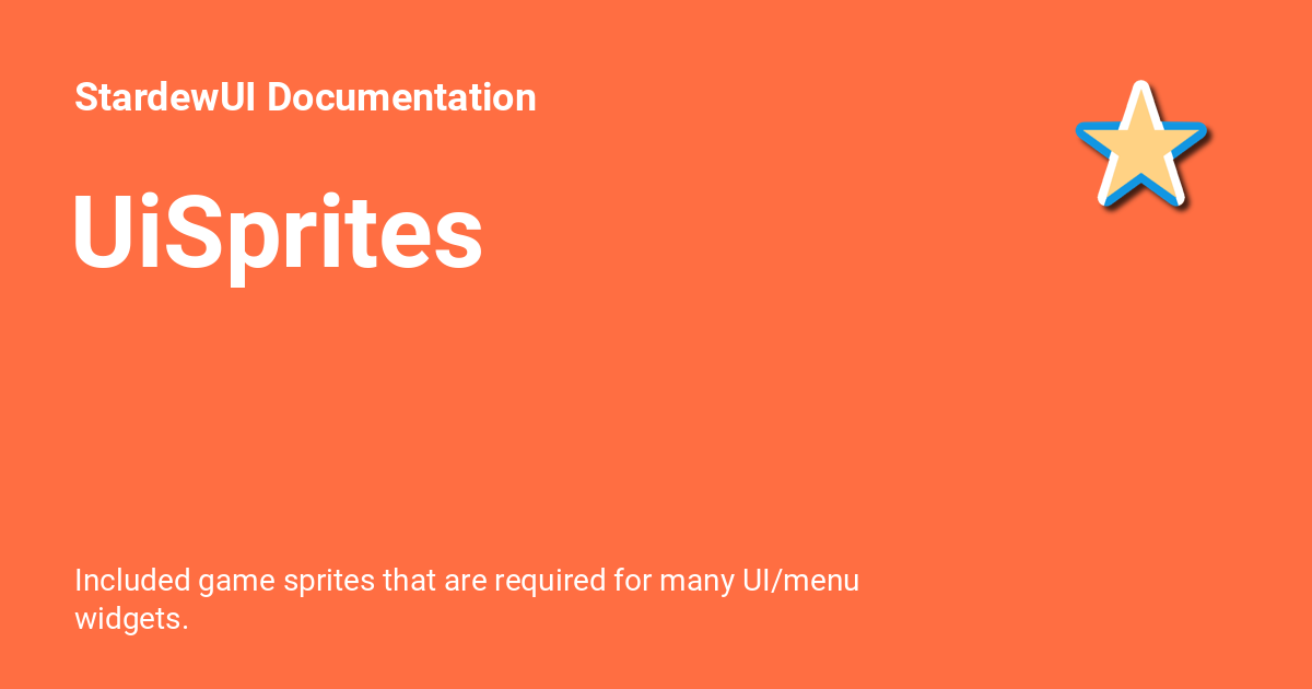 UiSprites - StardewUI Documentation