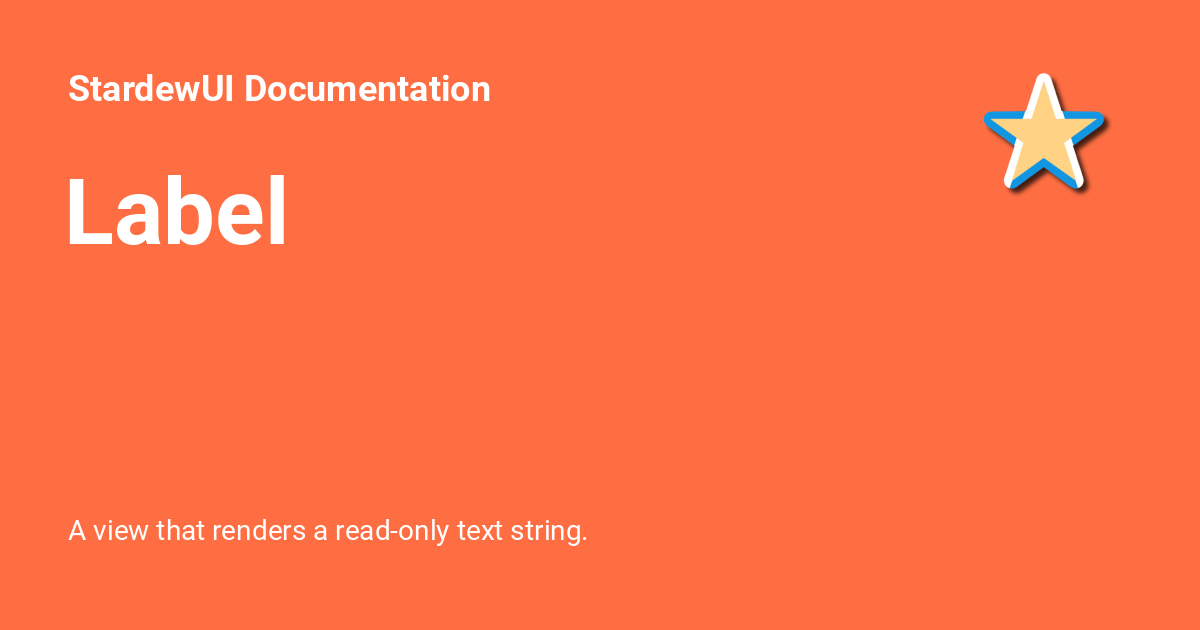 Label - StardewUI Documentation